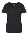 LAT Women's Curvy Collection Fine Jersey Tee