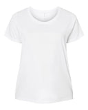 LAT Women's Curvy Collection Fine Jersey Tee