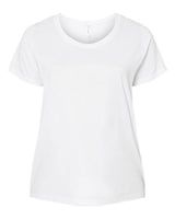 LAT Women's Curvy Collection Fine Jersey Tee