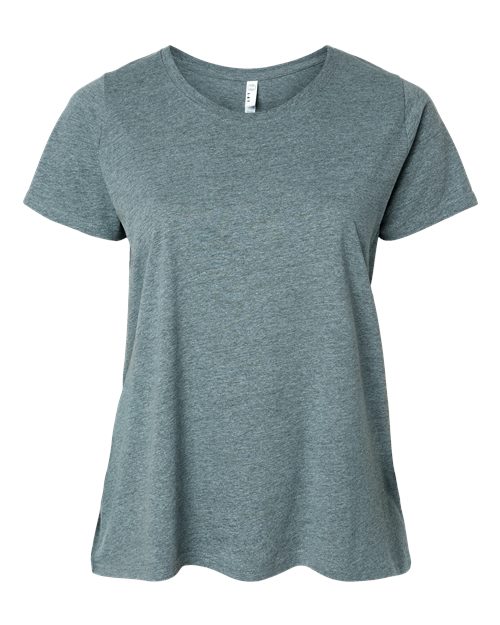 LAT Women's Curvy Collection Fine Jersey Tee