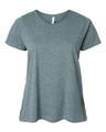 LAT Women's Curvy Collection Fine Jersey Tee