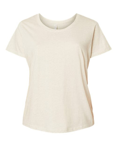 LAT Women's Curvy Collection Fine Jersey Tee