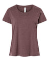 LAT Women's Curvy Collection Fine Jersey Tee