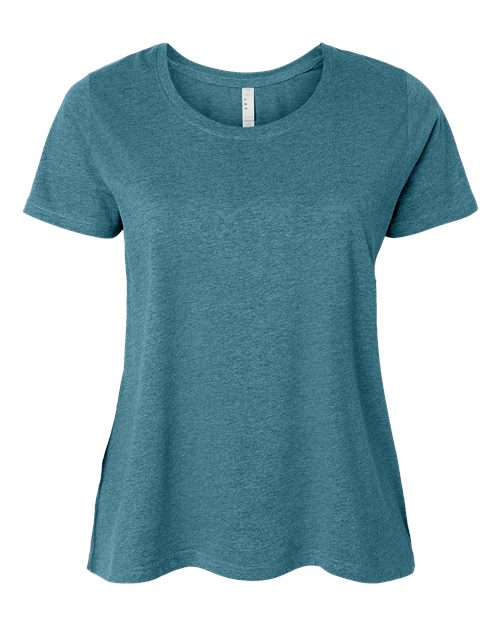 LAT Women's Curvy Collection Fine Jersey Tee