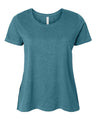 LAT Women's Curvy Collection Fine Jersey Tee