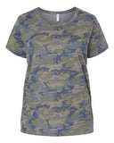 LAT Women's Curvy Collection Fine Jersey Tee