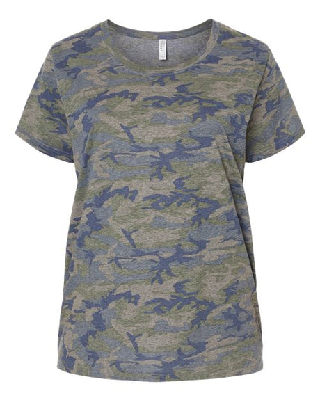 LAT Women's Curvy Collection Fine Jersey Tee