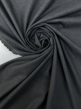 Polyester Cotton Elastane Melange Gray Suiting Fabric