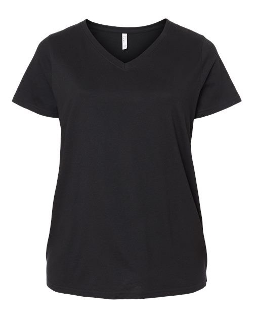 Curvy Collection Women's Fine Jersey V-Neck Tee