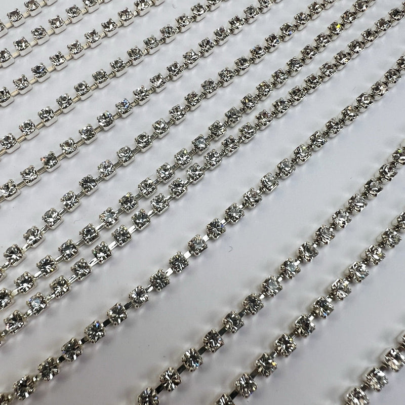 Silver Metal Crystals Sewing Notions