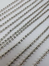 Silver Metal Crystals Sewing Notions