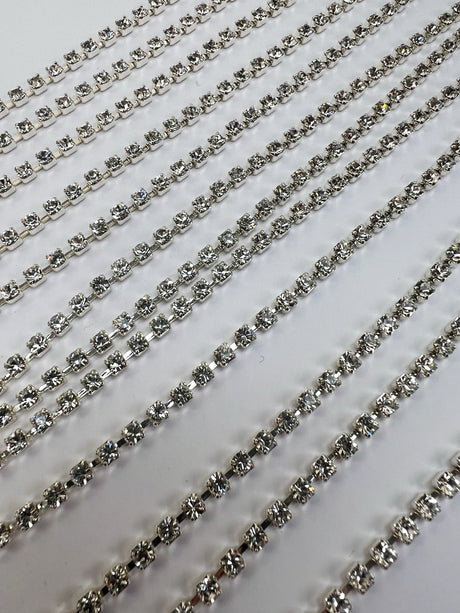 Silver Metal Crystals Sewing Notions