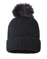 Winter Blur Pom-Pom Cuffed Beanie