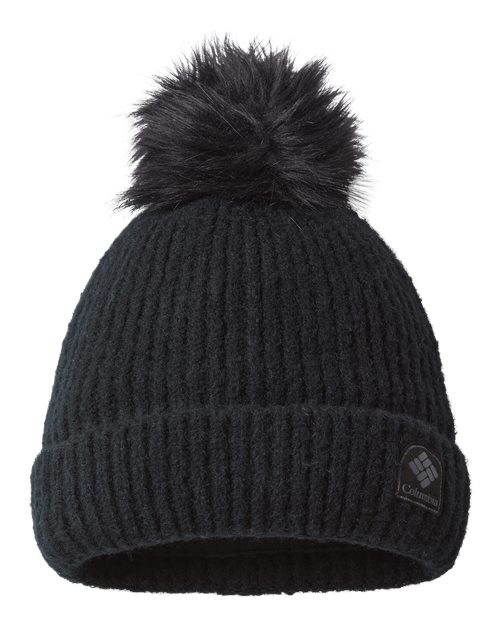 Winter Blur Pom-Pom Cuffed Beanie