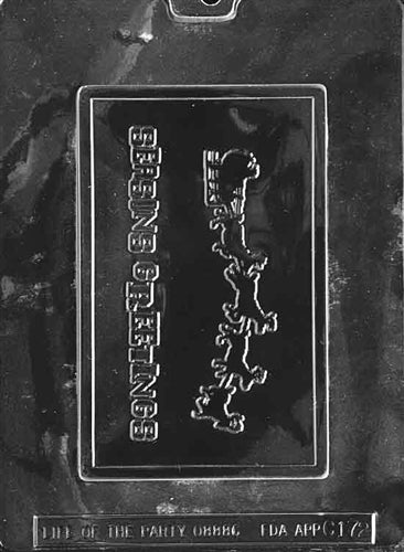 Seasons Greeting with Sleigh Chocolate Mold
