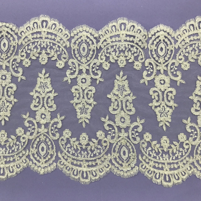 Polyester Lace Trimming Corded Double-Sided 13"