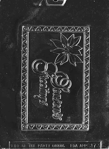 Seasons Greetings With Poinsettia Chocolate Mold - LPC173