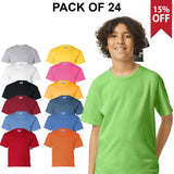24 Pack: Ultra Cotton Youth T-Shirt | 100% Cotton