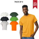 6 Pack : Gildan® Mens Short Sleeve DryBlend T-Shirt