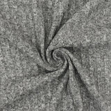 1 Yard Winter Gray White Black Texture Stretch Poly 4 by 4 Rib Knit Fabric 58 Inches Wide