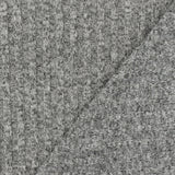 1 Yard Winter Gray White Black Texture Stretch Poly 4 by 4 Rib Knit Fabric 58 Inches Wide