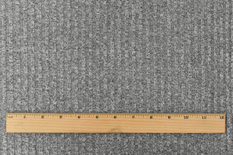 1 Yard Winter Gray White Black Texture Stretch Poly 4 by 4 Rib Knit Fabric 58 Inches Wide