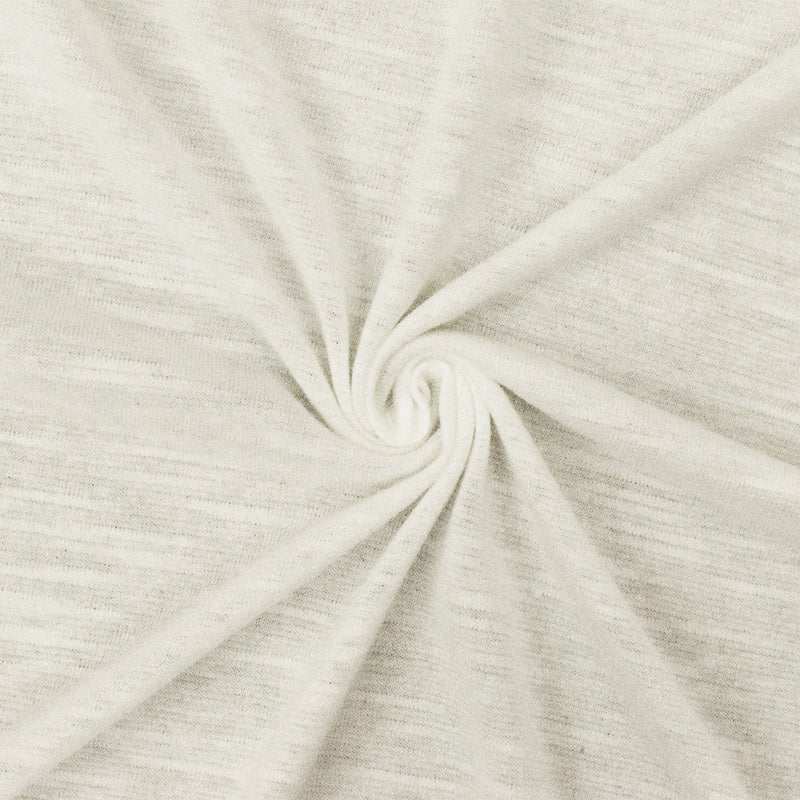 1 Yard Powder Ivory Slub Stretch Rayon Jersey Knit Fabric Soft Lightweight Material 60 Inches Width