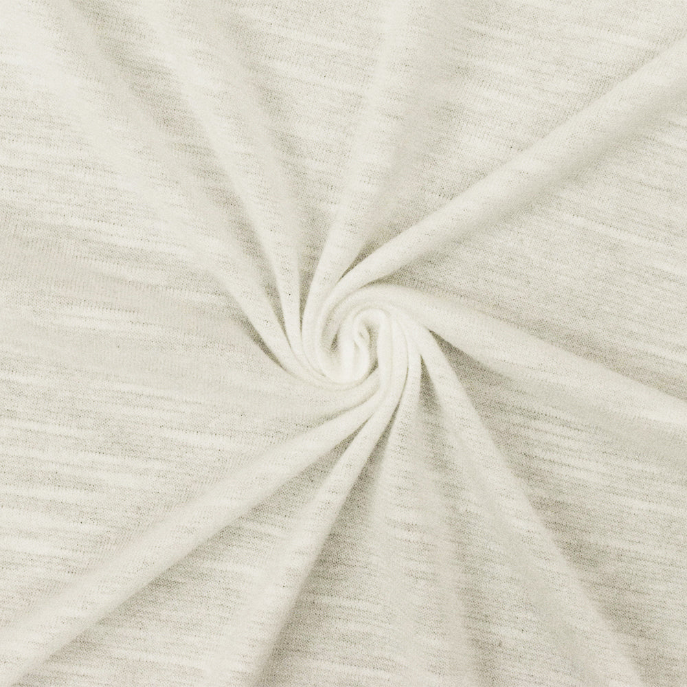 1 Yard Powder Ivory Slub Stretch Rayon Jersey Knit Fabric Soft Lightweight Material 60 Inches Width