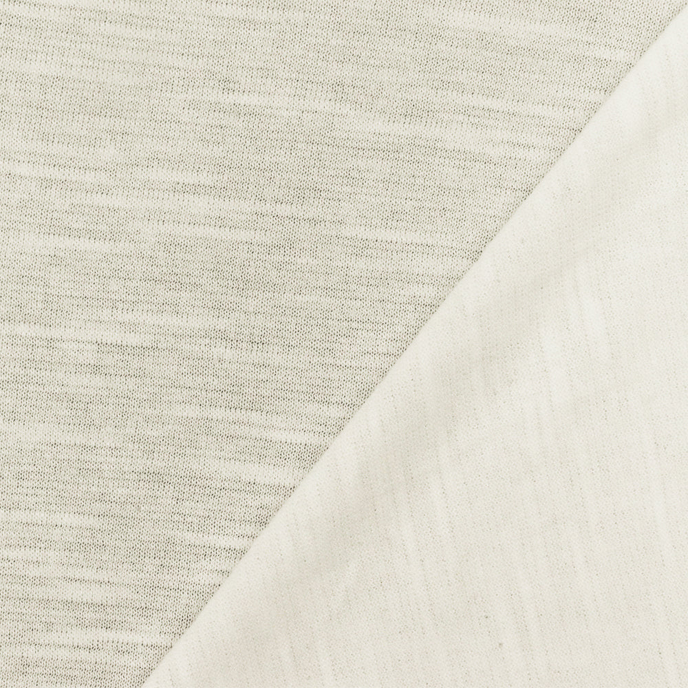 1 Yard Powder Ivory Slub Stretch Rayon Jersey Knit Fabric Soft Lightweight Material 60 Inches Width