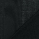 1 Yard Smoked Black Lightweight Ribbed Knit Fabric for Dresses Overlays and Tops 58 Inches Width