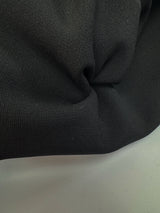 Black Bonded Polyester Blend Suit Fabric