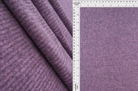 2x2 Rib Brushed Two Tone Sweater Fabric 1 Yard Soft Stretch Cozy 58/60" Wide