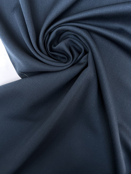 Blue Wool Polyester Twill