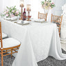 Floral Damask Jacquard Rectangular Tablecloth Seamless