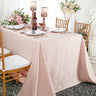 Floral Damask Jacquard Rectangular Tablecloth Seamless