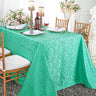 Floral Damask Jacquard Rectangular Polyester Tablecloth