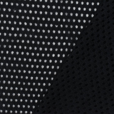1 Yard Just Black Spandex Poly Rayon Athletic Mesh Knit Fabric For Activewear And Blouses 58 Inches Width