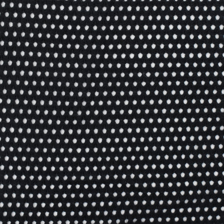 1 yarda de tela de punto de malla atlética de poliéster con spandex negro para ropa deportiva y blusas, ancho de 58 pulgadas