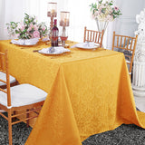 Floral Damask Jacquard Rectangular Tablecloth Seamless