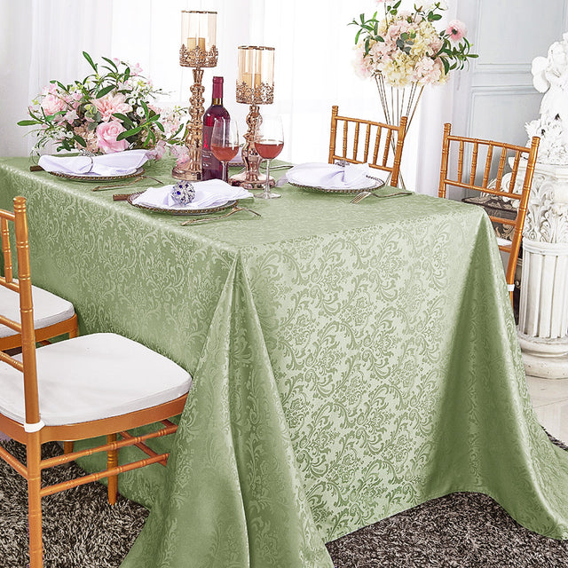 Rectangular Polyester Tablecloth 90x132 Sage Green