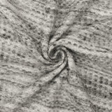1 Yard Brushed Thermal Ash Gray White Black Knit Fabric 58 Inches Wide