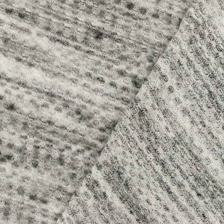1 Yard Brushed Thermal Ash Gray White Black Knit Fabric 58 Inches Wide