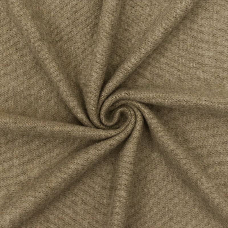 1 Yard Camping Brown Solid Stretch Poly Brushed Jersey Knit Fabric 60 Inches Wide