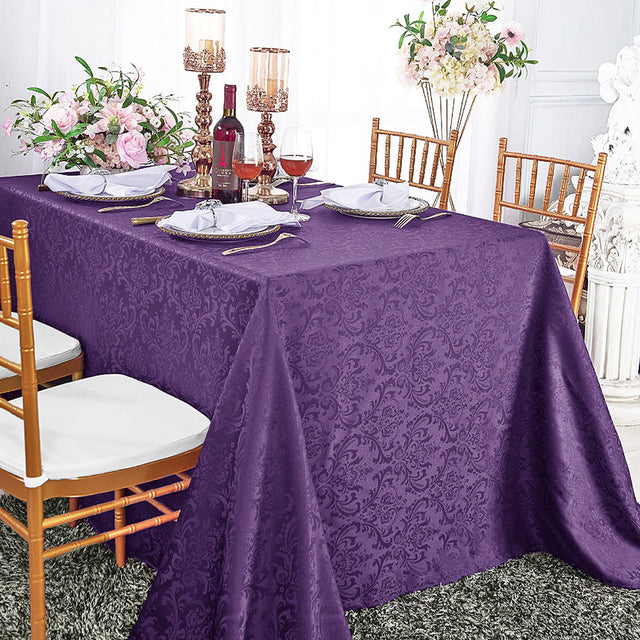 Rectangular Polyester Tablecloth 72x120 Eggplant