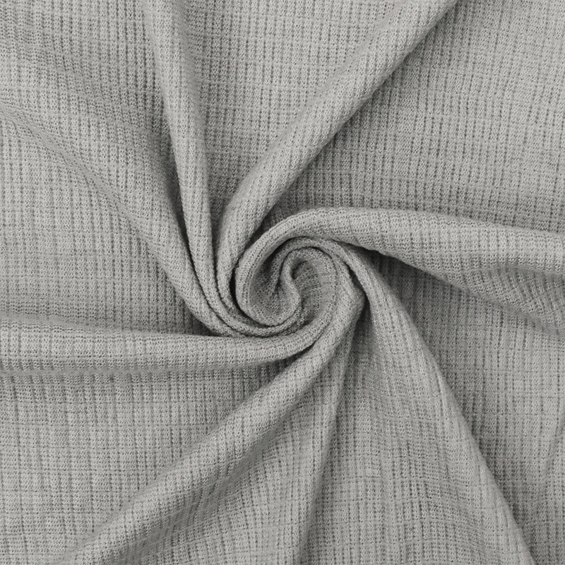 1 Yard Dusty Blue Gray White Slub Stretch Jersey Knit Fabric 58 Inches