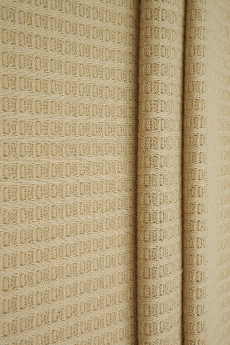 1 yarda de tela de punto sólida tipo waffle, mezcla de poliéster, rayón y spandex, 58/60'' de ancho  