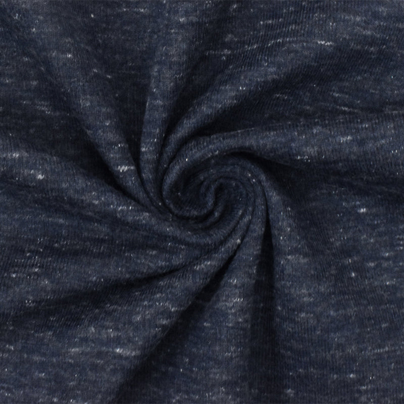 1 Yard Stretch Double Knit Fabric Faded Navy-White 57 Inches