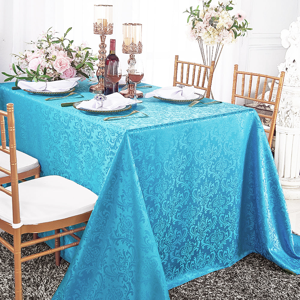 Rectangular Polyester Tablecloth 90x132 Turquoise