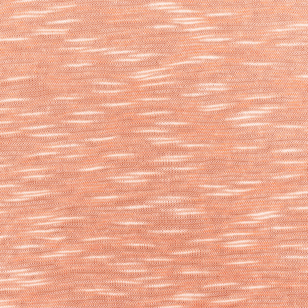 1 Yard Orange White Slub Stretch Spandex Rayon Jersey Knit Fabric For Blouses And Overlays 58 Inches Width