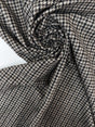 Virgin Wool Houndstooth Tweed Gray-Beige